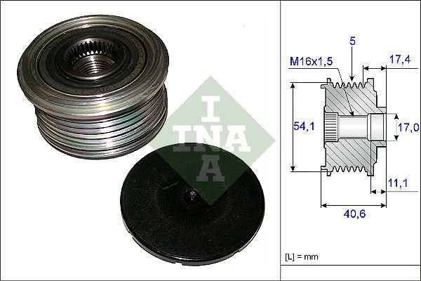 Alternator - sprzęgło jednokierunkowe INA 535008910