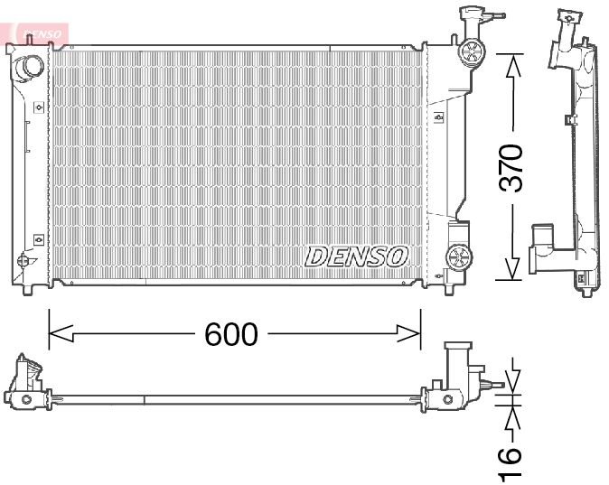 Chłodnica, układ chłodzenia silnika DENSO DRM50094