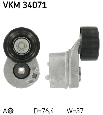 Rolka napinacza, pasek klinowy wielorowkowy SKF VKM 34071