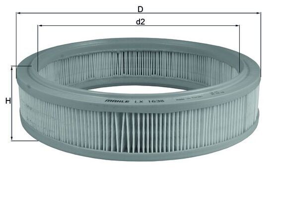 Filtr powietrza KNECHT LX 1638