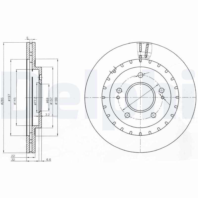 Tarcza hamulcowa DELPHI BG3814