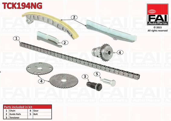 Zestaw łańcucha rozrządu FAI AutoParts tck194ng