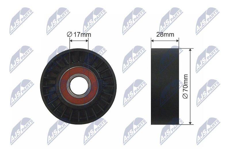 Rolka napinacza, pasek klinowy wielorowkowy NTY RNK-FT-004