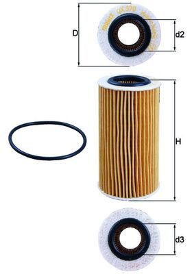Filtr oleju MAHLE OX370D