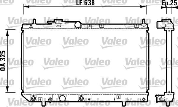 Chłodnica, układ chłodzenia silnika VALEO 734103