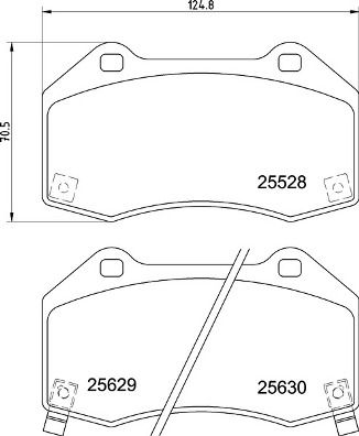 Zestaw klocków hamulcowych, hamulce tarczowe BREMBO P 23 182