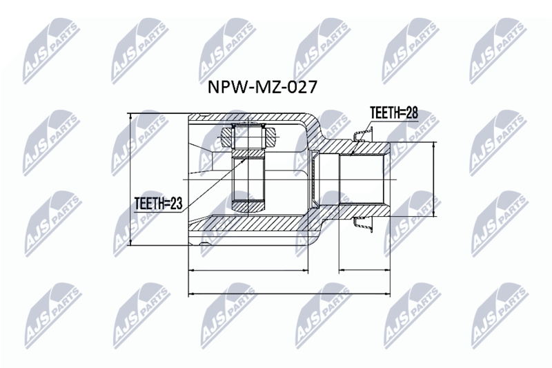 Zestaw przegubu, wał napędowy NTY NPW-MZ-027