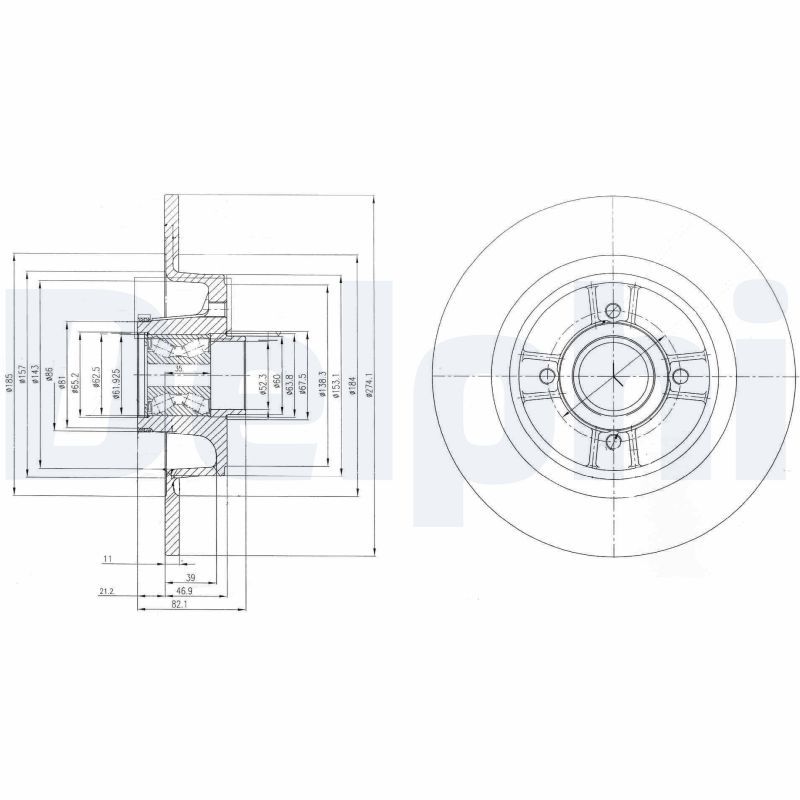 Tarcza hamulcowa DELPHI BG9029RS