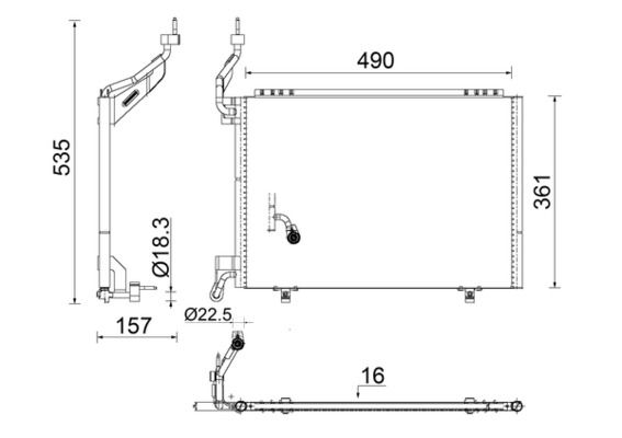 Skraplacz, klimatyzacja MAHLE AC847000S