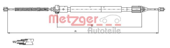 Cięgło, hamulec postojowy METZGER 11.6598