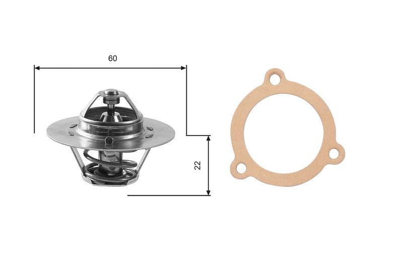 Termostat, płyn chłodzący GATES TH12480G1