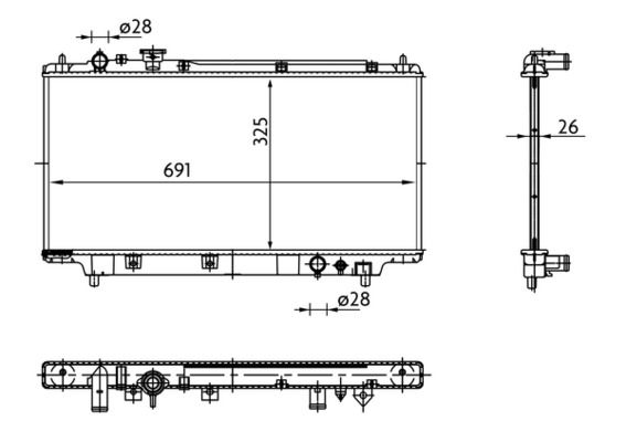 Chłodnica, układ chłodzenia silnika MAHLE CR183000S
