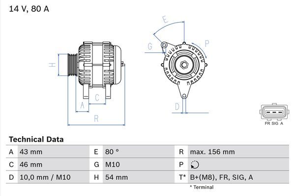 Alternator BOSCH 0 986 049 151