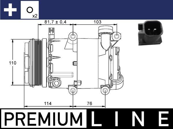Sprężarka, klimatyzacja MAHLE acp 866 000p