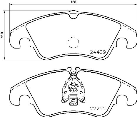 Zestaw klocków hamulcowych, hamulce tarczowe BREMBO P 85 145