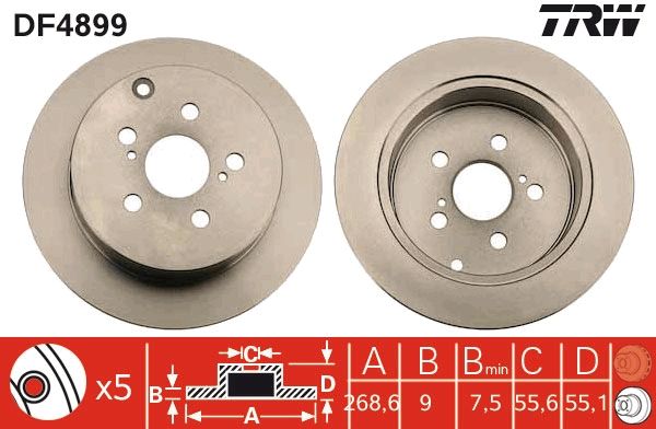 Tarcza hamulcowa TRW DF4899