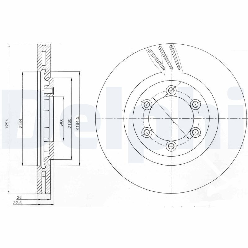 Tarcza hamulcowa DELPHI BG4112