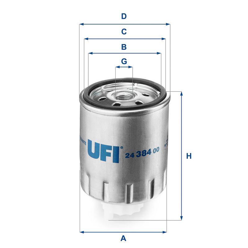 Filtr paliwa UFI 24.384.00