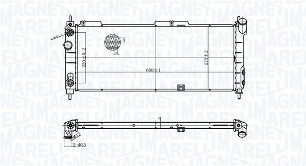 Chłodnica, układ chłodzenia silnika MAGNETI MARELLI 350213174400