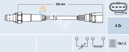 Sonda lambda FAE 77438