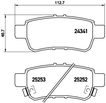 Zestaw klocków hamulcowych, hamulce tarczowe BREMBO P 28 062