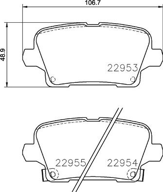 Zestaw klocków hamulcowych, hamulce tarczowe BREMBO P 59 097