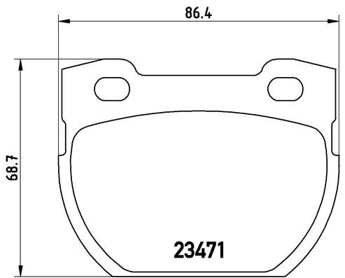 Zestaw klocków hamulcowych, hamulce tarczowe BREMBO P 44 006