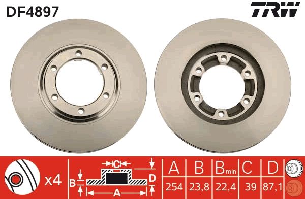 Tarcza hamulcowa TRW DF4897
