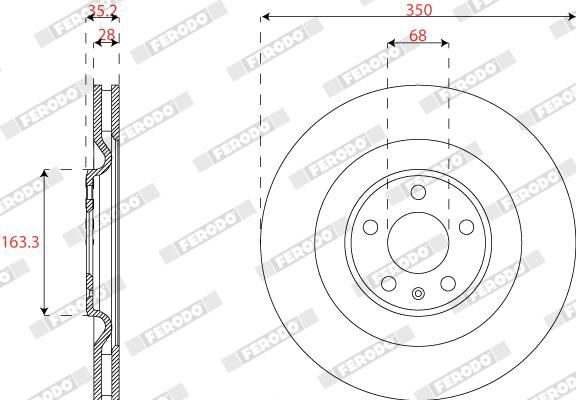 Tarcza hamulcowa FERODO DDF2661C