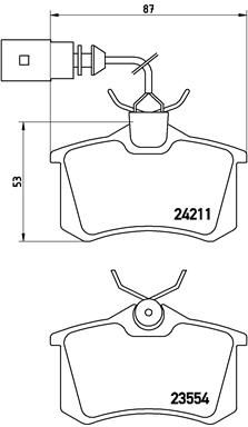 Zestaw klocków hamulcowych, hamulce tarczowe BREMBO P 85 101