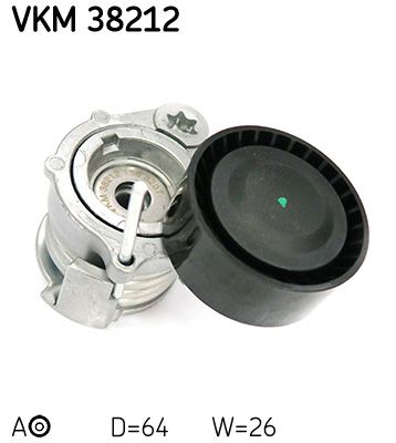 Rolka napinacza, pasek klinowy wielorowkowy SKF VKM 38212