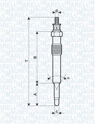 Świeca żarowa MAGNETI MARELLI 062900018304