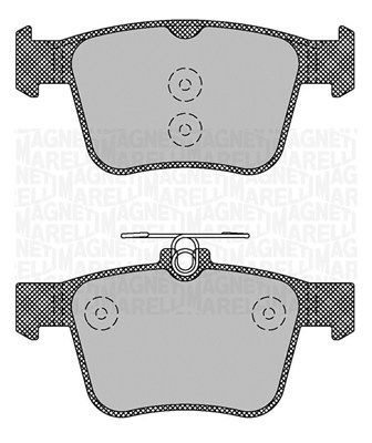 Zestaw klocków hamulcowych, hamulce tarczowe MAGNETI MARELLI 363916060713