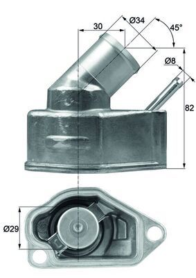Termostat, płyn chłodzący MAHLE TI1092