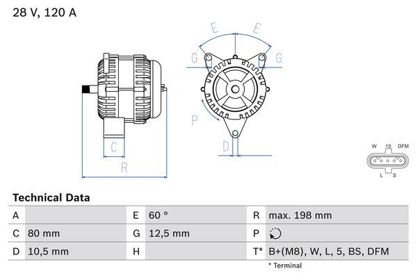 Alternator BOSCH 0 986 049 820