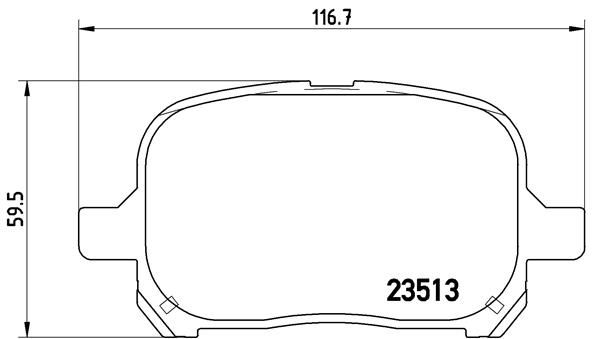 Zestaw klocków hamulcowych, hamulce tarczowe BREMBO P 83 040
