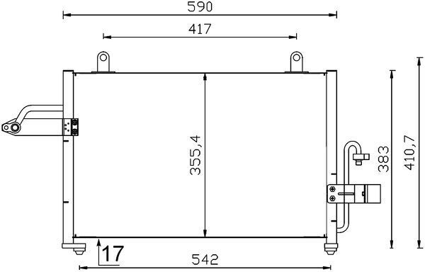 Skraplacz, klimatyzacja MAHLE AC715000S