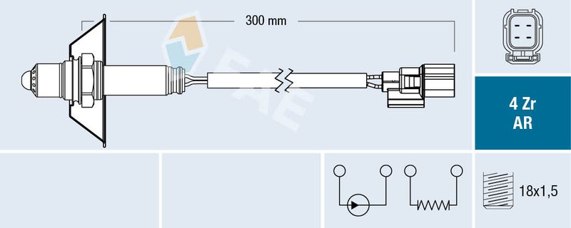 Sonda lambda FAE 75608