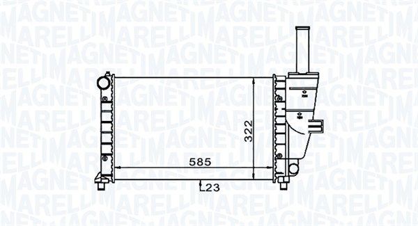 Chłodnica, układ chłodzenia silnika MAGNETI MARELLI 350213187100