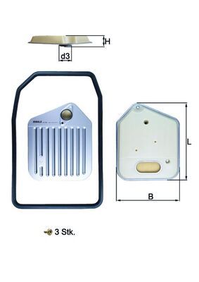 Filtr hydrauliczny, automatyczna skrzynia biegów MAHLE HX163KIT