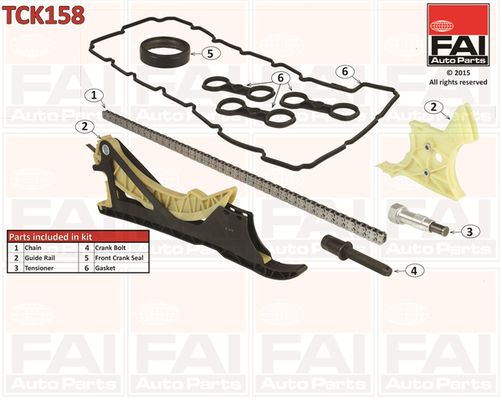 Zestaw łańcucha rozrządu FAI AutoParts tck158