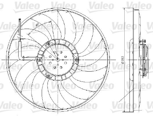 Wentylator, chłodzenie silnika VALEO 696017