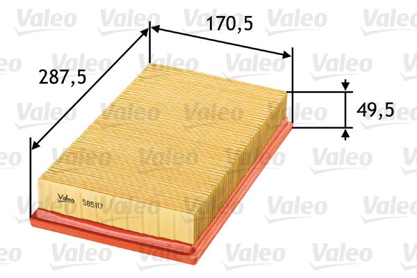 Filtr powietrza VALEO 585117