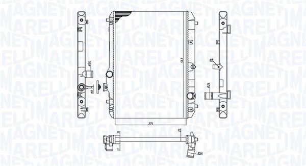 Chłodnica, układ chłodzenia silnika MAGNETI MARELLI 350213198600