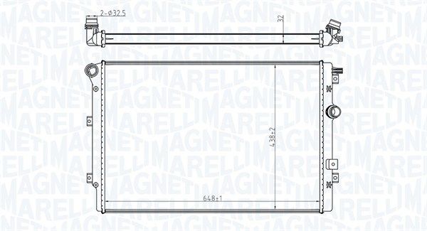 Chłodnica, układ chłodzenia silnika MAGNETI MARELLI 350213196800