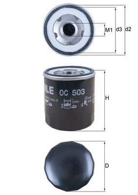 Filtr oleju MAHLE OC503