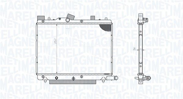Chłodnica, układ chłodzenia silnika MAGNETI MARELLI 350213182800