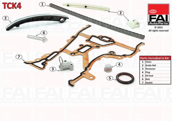 Zestaw łańcucha rozrządu FAI AutoParts tck4