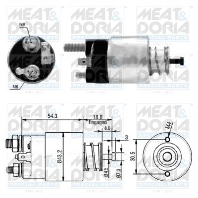 Włącznik elektromagnetyczny, rozrusznik MEAT & DORIA 46135