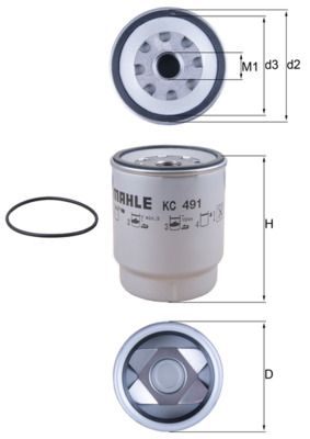 Filtr paliwa MAHLE KC491D